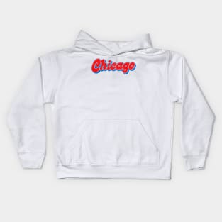 Chicago Cubs  // Retro Colors Faded Style Design Kids Hoodie